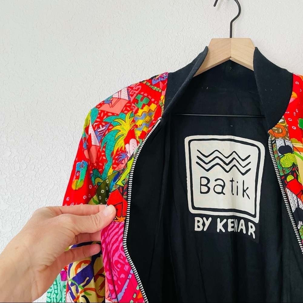 Vintage Kenar Vibrant Batik Patchwork Soft Zip Up… - image 7